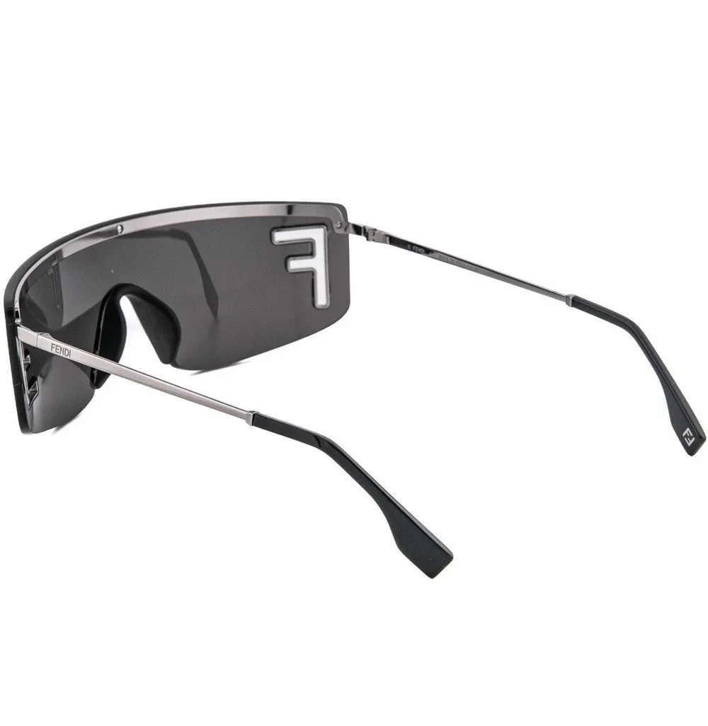 NWT Fendi FE40168U-14A 00 Gray Shield 0mm Sunglasses
